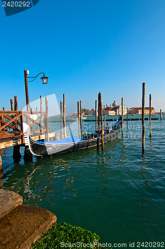 Image of Venice Italy pittoresque view of gondolas 