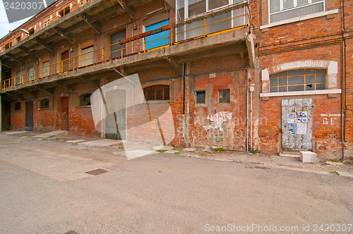 Image of Venice Italy old  port industrial building