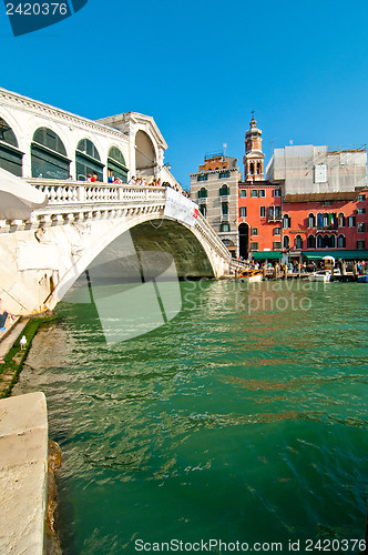Image of Venice Italy Rialto bridge view