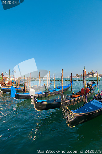 Image of Venice Italy pittoresque view of gondolas 