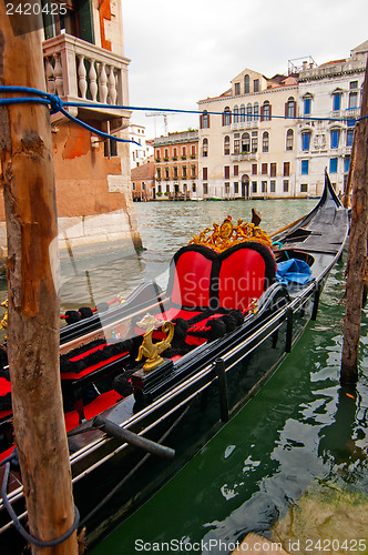 Image of Venice Italy Gondolas on canal 