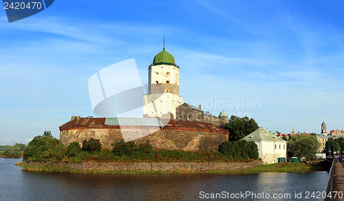 Image of old sweden castle on island in vyborg russia