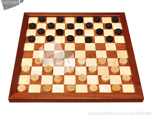 Image of checkerboard with checkers spaced