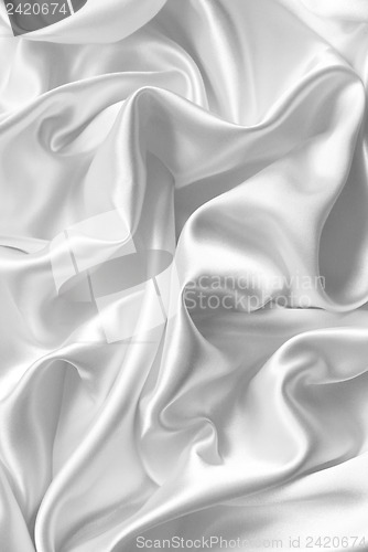 Image of Smooth elegant white silk as wedding background 