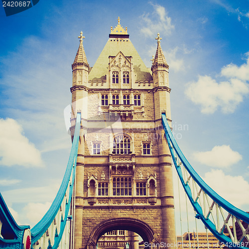 Image of Vintage look Tower Bridge, London