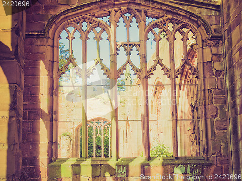 Image of Retro look Coventry Cathedral ruins