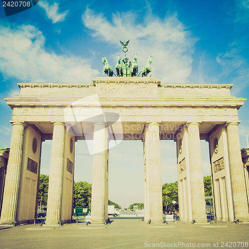 Image of Retro look Brandenburger Tor, Berlin