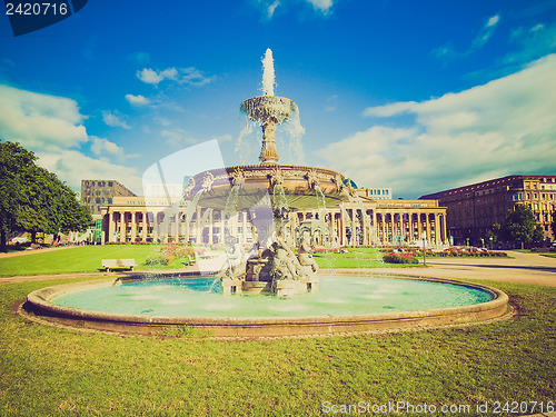 Image of Retro look Schlossplatz (Castle square) Stuttgart