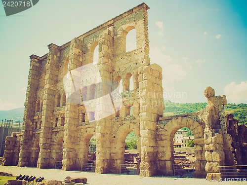 Image of Retro look Roman Theatre Aosta