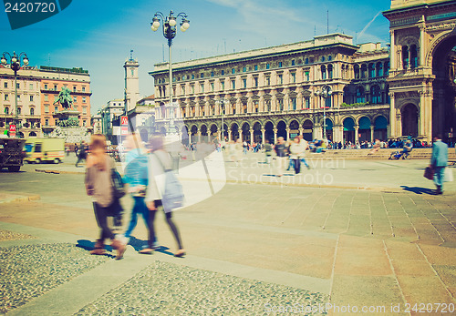 Image of Retro look Piazza Duomo, Milan