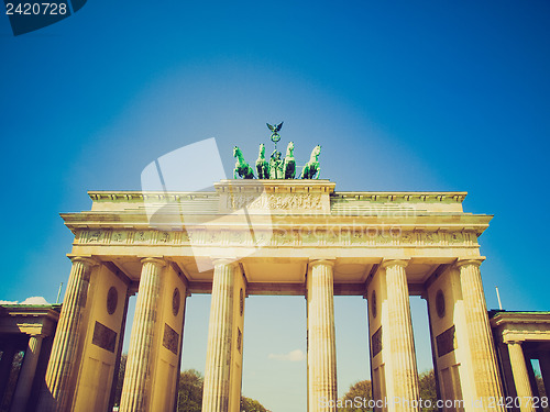 Image of Retro look Brandenburger Tor, Berlin