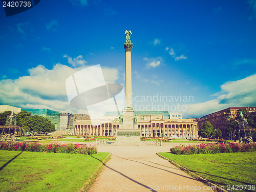 Image of Retro look Schlossplatz (Castle square), Stuttgart