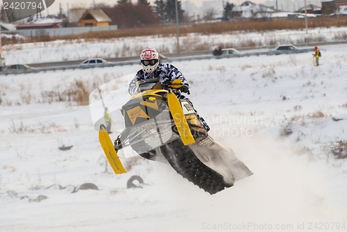 Image of Sport snowmobile jump