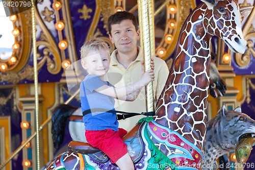 Image of family at amusement park