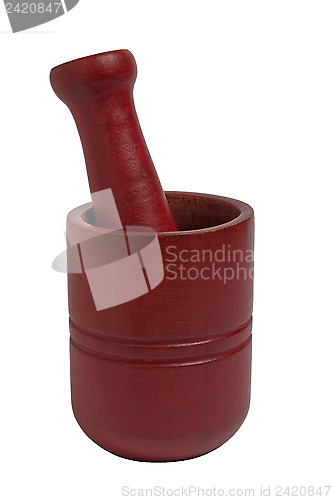 Image of Wooden mortar for pounding spices
