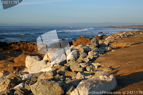 Image of Pacific coast at sunset