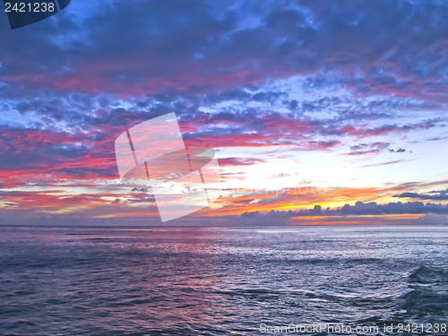 Image of Evening sky at the sea