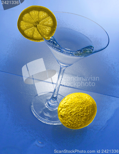 Image of Blue Painting of a fancy drink