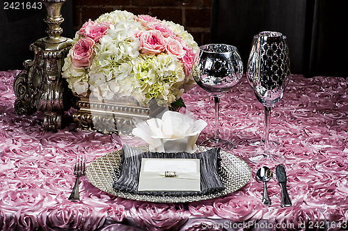 Image of Wedding table setting