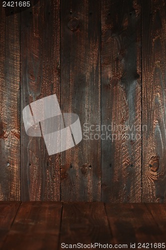 Image of Wooden Grungy Empty Background. Insert Text or Objects