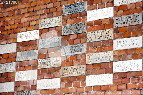 Image of donation wall of Krakow castle