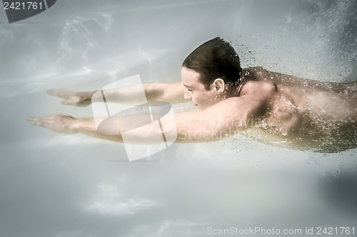 Image of diving man