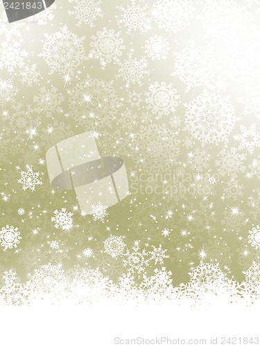 Image of Elegant Christmas with snowflakes. EPS 10