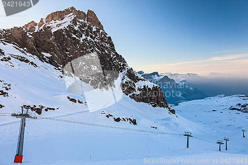 Image of Ski Slopes in the Alps