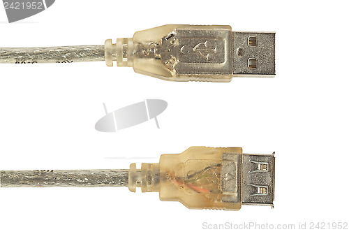 Image of USB connector, transparent