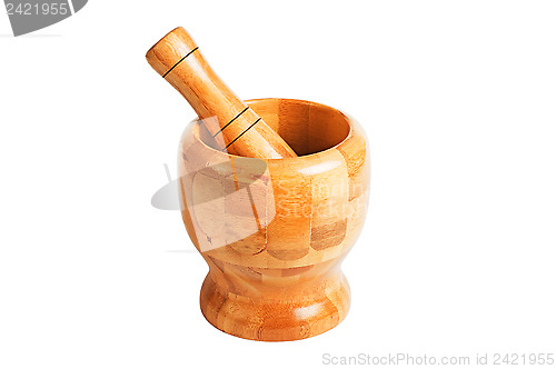 Image of Wooden mortar for pounding spices