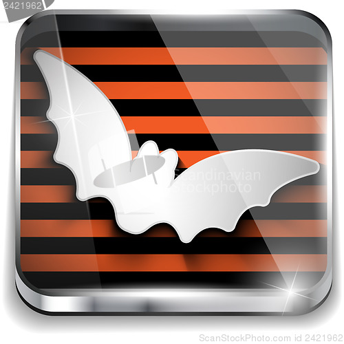 Image of Halloween Bat Icon Button Application