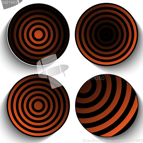 Image of Halloween Button Icon Stripe