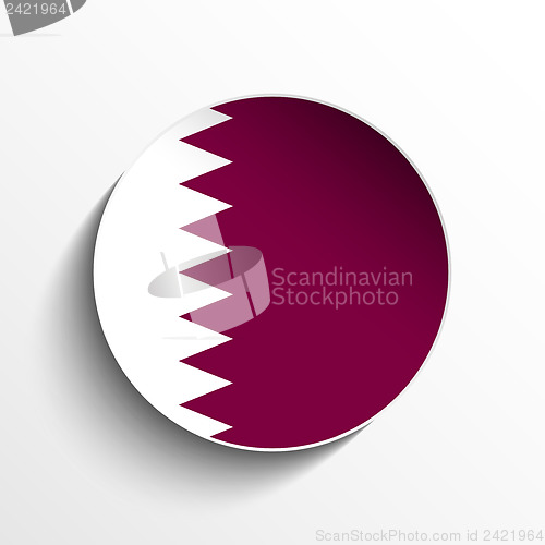 Image of Flag Paper Circle Shadow Button Qatar