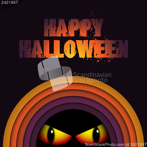 Image of Halloween Ghost Circle Stripe Background