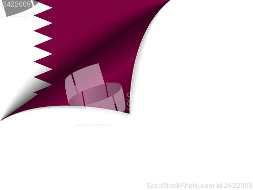 Image of Qatar Country Flag Turning Page