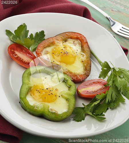 Image of Fried Eggs With Vegetables