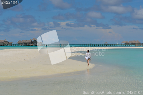 Image of happy woman enjoy  summer time
