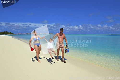 Image of happy family on vacation