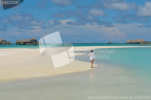 Image of happy woman enjoy  summer time
