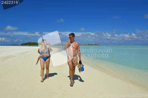 Image of happy family on vacation