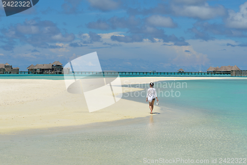 Image of happy woman enjoy  summer time