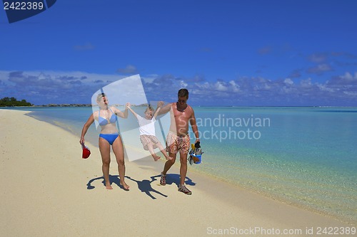 Image of happy family on vacation
