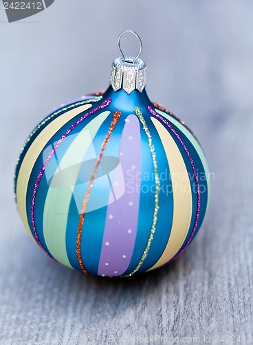 Image of festive glitter christmas decoration bauble seasonal