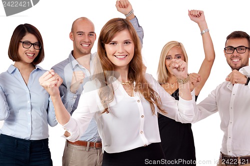 Image of happy people business team group together 