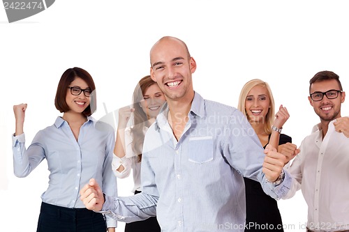 Image of happy people business team group together 