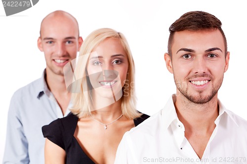 Image of business team diversity happy isolated