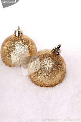 Image of festive golden christmas decoration isolated 