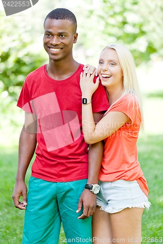Image of young couple in love summertime fun happiness romance 