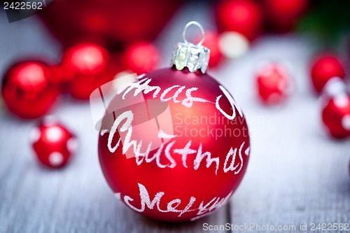 Image of festive glitter christmas decoration bauble seasonal