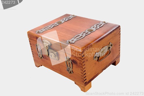 Image of Antique Lockable Cigar Box